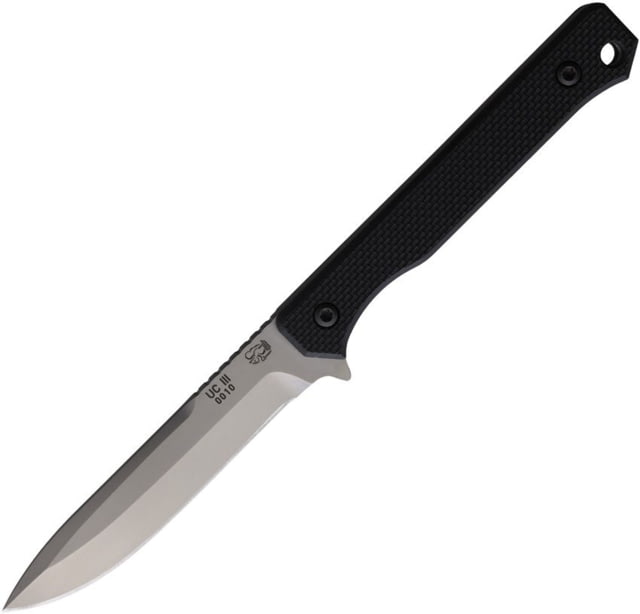 Eickhorn Solingen UC3 Fixed Blade Knife 3.63in Satin Premium Steel Spear Point Blade Black G10 Handle - Eickhorn Solingen
