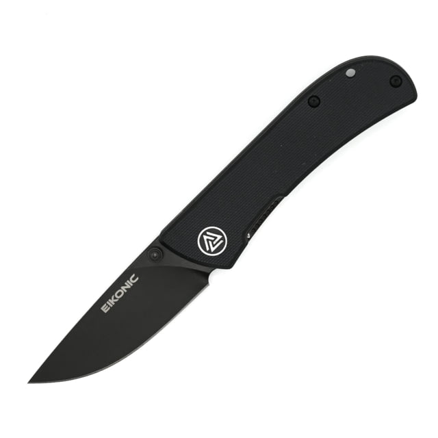 EIKONIC Knife Company Fairwind Folding Knife - Designed by HEA Designs 2.72in D2 Steel w/ Rockwell Hardness of 59-60 G10 Handle Black/Black - Eikonic Knife Company