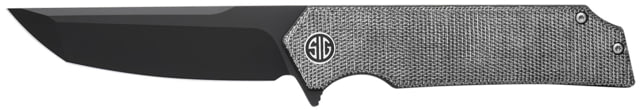 EIKONIC Knife Company Tsuru 3.30" Folding Tanto Plain Black PVD 154CM SS Blade 4.20" Salt & Pepper Micarta Handle - Eikonic Knife Company