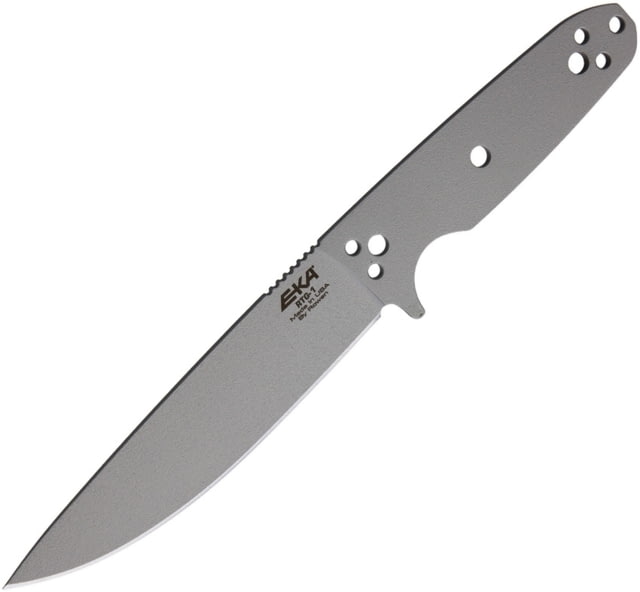 EKA RTG-1 Fixed Blade Knife 10.5in Overall 5.75in Gray Powder Coated 1095Hc Steel Blade One-Piece Comes w/Gray Paracord That Can Be Used To Wrap The - Eka