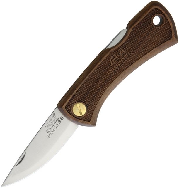 EKA Swede 88 Bubinga Wood Handle Plain w/Sheath EKA - Eka