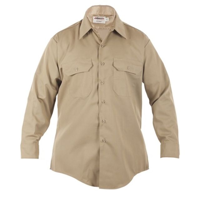Elbeco La County Sheriff 65/35 Poly/cotton Twill Ls Shirt Silver Tan
