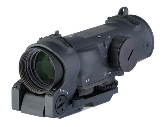 DEMO Elcan SpecterDR Dual Role 1-4x5.56mm Optical Sight Integral A.R.M.S. Picatinny Mount Anti-Reflection Device CX5395 Ballistic Reticle Black - Elcan