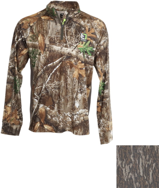 Element Outdoors Drive Quarter Zip Bottomland Shirt - Men's 2XL Mossy Oak Bottomland Camo - Element Outdoors