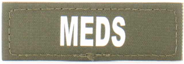 Eleven 10 1x3 Med Name Tape Patch White Glow - Eleven 10