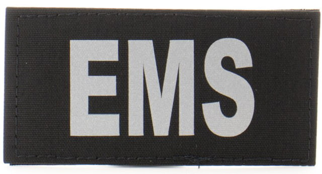 Eleven 10 2x4 Med Id Patch Black/silver Reflective - Eleven 10