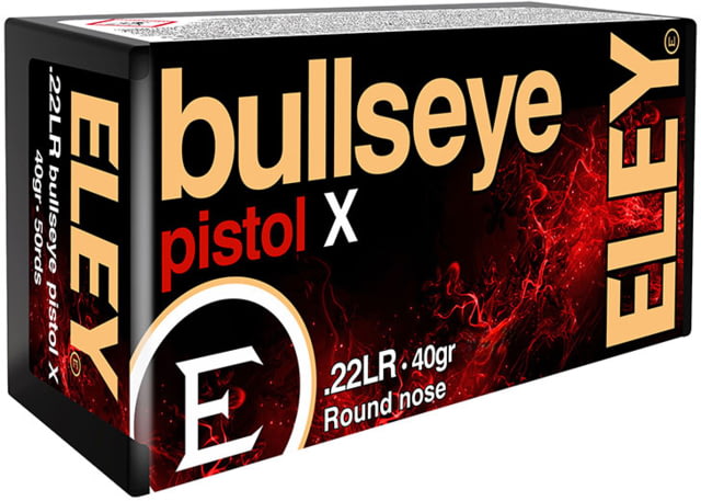 Eley Ammunition Bullseye Pistol X .22LR 40 Grain Lead Round Nose Brass Rimfire Ammo 500 Round EleyBE Brick - Eley Ammunition