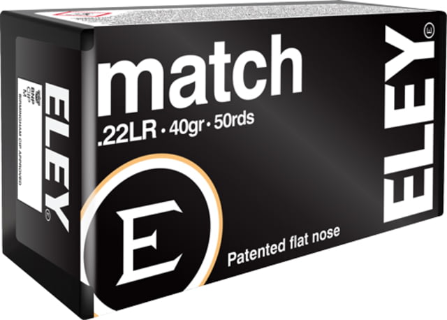 y Ammunition Eley Match .22lr 40gr. Eps 50 Rounds Ammo