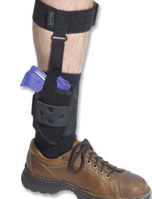 Elite Survival Systems Ankle Holster w/Calf Strap Ambidextrous Size 1LRuger LCP/Kel-Tec P-3At/P32 w/Laser Black - Elite Survival Systems