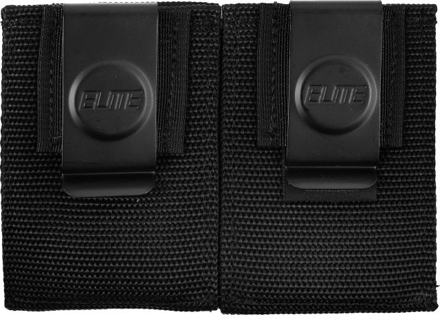 Elite Survival Systems Elite Survival Systems Dual Open Mag Pouch w/Clip Double Column 9mm + .40 + .45 Black - $13.99 at Optics Planet