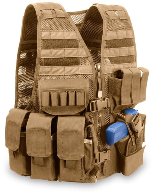 Elite Survival Systems MVP Commandant Tactical Holster Vest Right Hand Holster Coyote Tan - Elite Survival Systems