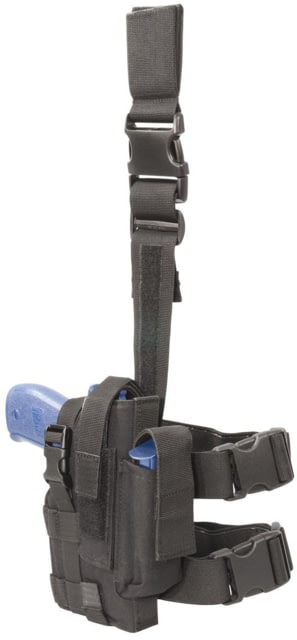 Elite Survival Systems Tactical Thigh Holster Beretta 92/Beretta 96 Left Hand Plain Black - Elite Survival Systems