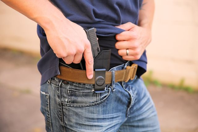 Elite Survival Systems Inside Pants Holster Ambidextrous Colt & 4in BBL Revolvers Black