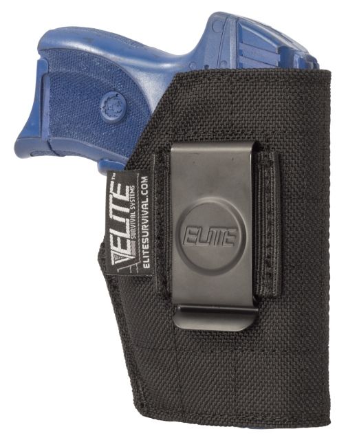 Elite Survival Systems Inside the Pant Clip Holster IWB Fits Ruger LC9 w/Laser Kel-Tec PF-9 w/Laser and Similar Black - Elite Survival Systems