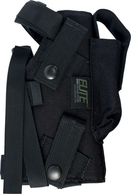 Elite Survival Systems MOLLE Pistol Light Holster Left Hand Black - Elite Survival Systems
