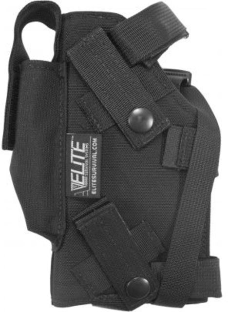 Elite Survival Systems MOLLE Pistol Light Holster Beretta 92/Beretta 96 Left Hand Plain Black - Elite Survival Systems