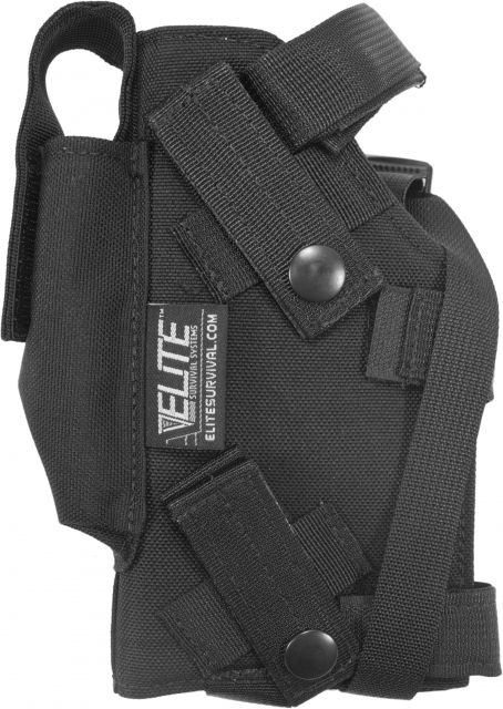 USED Elite Survival Systems MOLLE Pistol Light Holster Beretta 92/Beretta 96 Right Hand Plain Black - Elite Survival Systems
