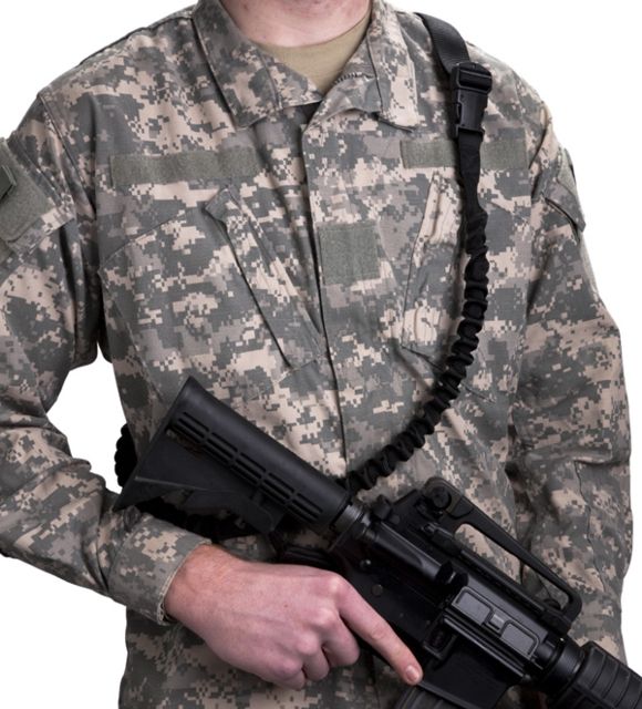Elite Survival Systems Single Point Sling w/Bungee Section Black - Elite Survival Systems