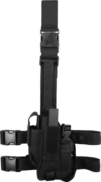 Elite Survival Systems Tactical Thigh Holster Beretta 92/Beretta 96 Left Hand Plain Black - Elite Survival Systems