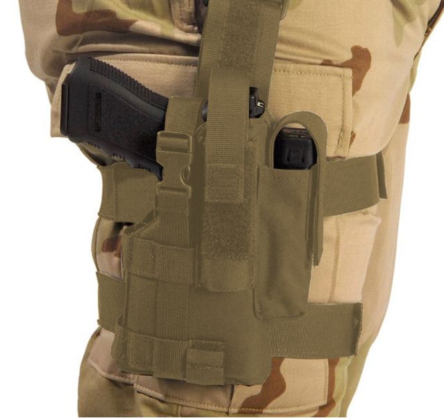 Elite Survival Systems Tactical Thigh Holster Right Hand Tan - Elite Survival Systems