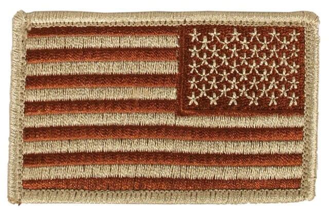 Elite Survival Systems US Flag Patches Reverse Orientation 3.5in x 2in Coyote/FDE - Elite Survival Systems