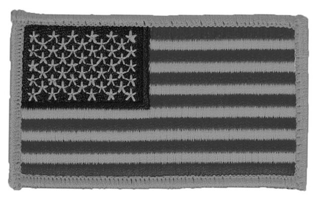 Elite Survival Systems US Flag Patches Standard Orientation 3.5in x 2in Black/Gray - Elite Survival Systems