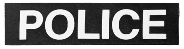 Elite Survival Systems Velcro ID Patch "POLICE" Size 2x8in Black - Elite Survival Systems