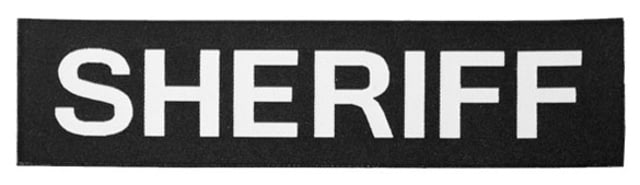 Elite Survival Systems Velcro ID Patch "SHERIFF" Size 2x8in Black - Elite Survival Systems
