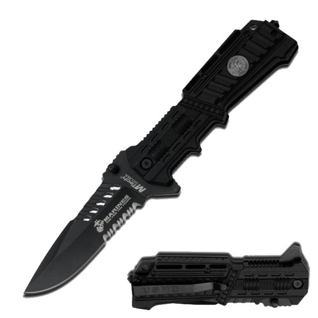 Elite Tactical Marine Spring Assisted Black M - Elite Tactical