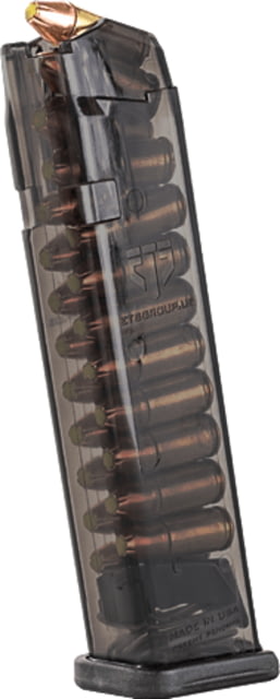te Tactical Systems Carbon Smoke Series Glock 17/18/19/26/34/45 Pistol Magazine 9mm Luger 22 Round Carbon Smoke 1 Pack Polymer 22RD Ammo