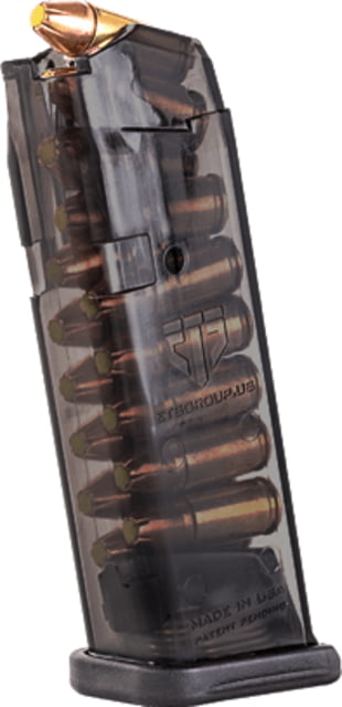 te Tactical Systems Carbon Smoke Series Glock 19/26 Pistol Magazine 9mm Luger 15 Round Carbon Smoke 1 Pack Polymer 15RD Ammo