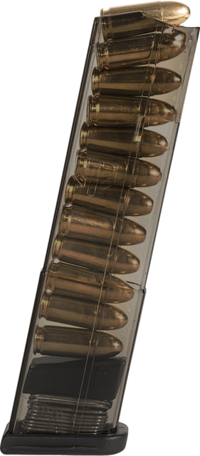 te Tactical Systems Carbon Smoke Series Glock 43 Pistol Magazine 9mm Luger 12 Round Carbon Smoke 1 Pack Polymer 12RD Ammo