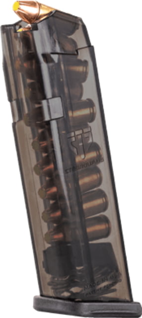 te Tactical Systems Pistol Magazine Glock 17/18/19/19X/26/34/45 9mm 10-Round Carbon Smoke 10RD Ammo