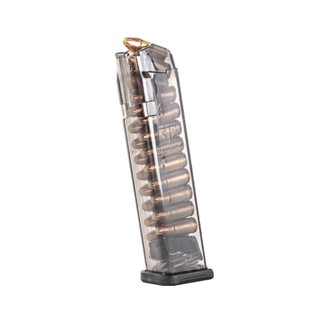 te Tactical Systems Glock 17/18/19/19X/26/34/45 Gen 1-5 Competition Legal Pistol Magazine 9mm Luger 22 Round Clear 1 Pack Polymer 22RD Ammo