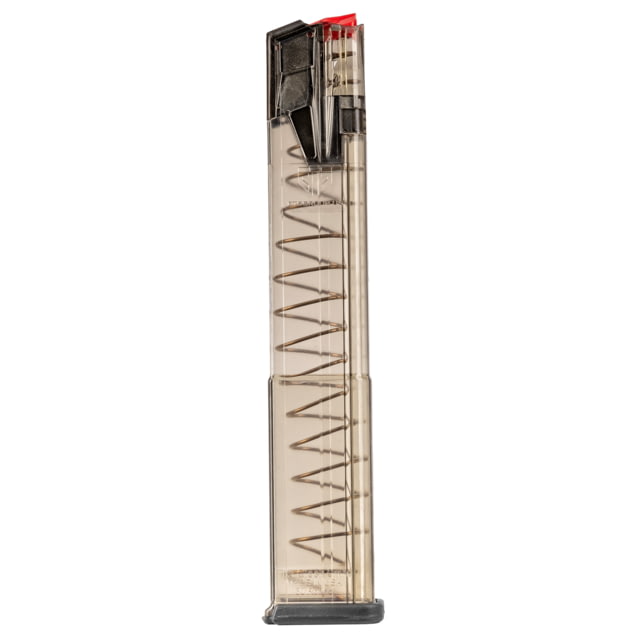 te Tactical Systems Omega Glock 17/18/19/26/34/45 Extended Pistol Magazine 9mm Luger 32 Round Translucent Smoke 1 Pack Polymer 32RD Ammo