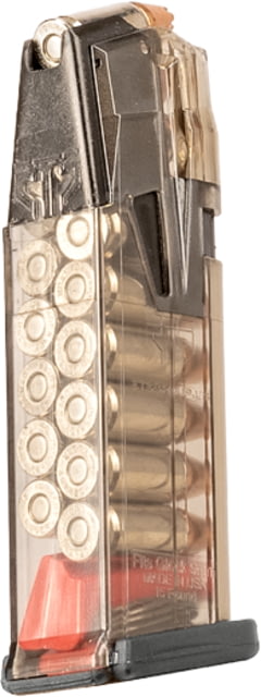 te Tactical Systems Omega Glock 19/26 Pistol Magazine 9mm Luger 15 Round Translucent Smoke 1 Pack Polymer 15RD Ammo