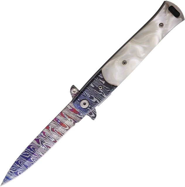 ElitEdge Damascus Etched Linerlock A/O EE - Elitedge