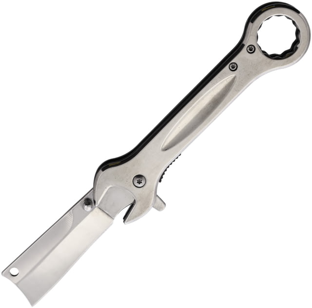 ElitEdge Wrench A/O Folding Knife 5in Closed 2.25in Mirror Stainless Blade Mirror Stainless Handle - Elitedge