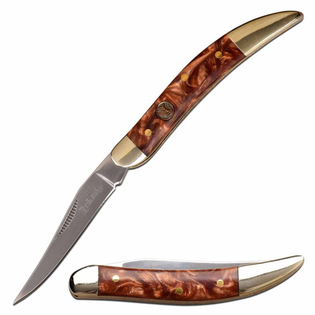 Elk Ridge  Manual Folding Knife 2.25in 3CR13 Stainless Steel Toothpick Steel Blade Nickle/Resin