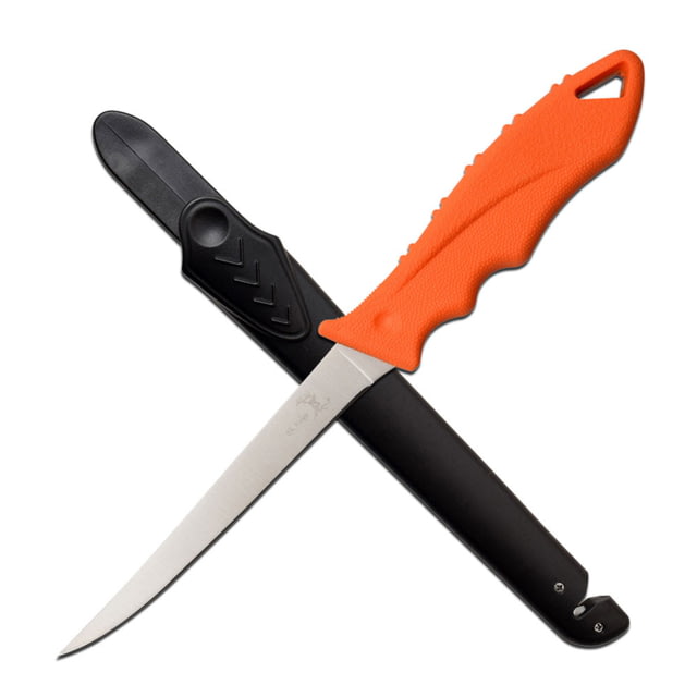 Elk Ridge Fillet Fixed Blade Knive 6 in 5Cr15 Stainless Steel Orange - Elk Ridge