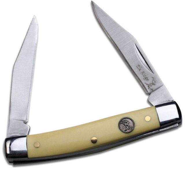 Elk Ridge Folding Blade 2in Stainless Steel Blade Derlin Yellow Handle