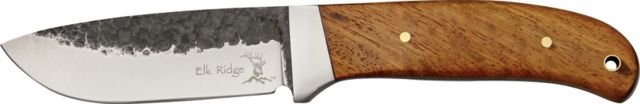 Elk Ridge Hunter Fixed Blade Knife 3.625in Carbon Steel Blade Brown Wood Handle