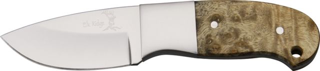 Elk Ridge Mini Hunter Fixed Blade Knife 2.25in Stainless Blade Burl Wood Handle - Elk Ridge