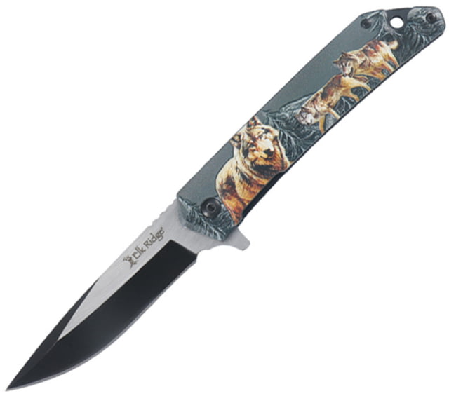 Elk Ridge Wildlife Linerlock A/O Wolf - Elk Ridge
