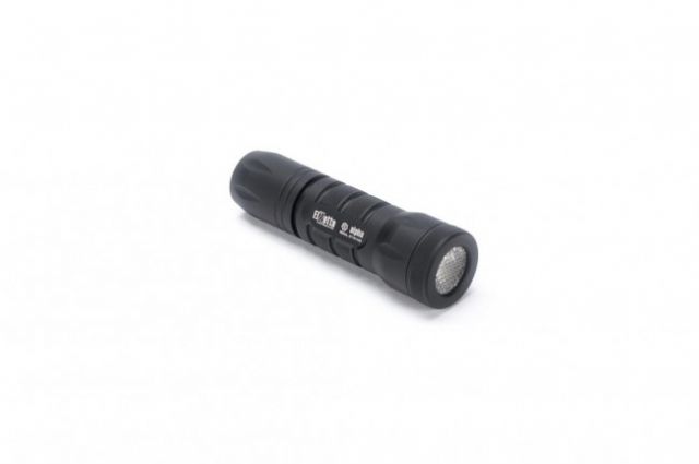 Elzetta Alpha 1-Cell LED Flashlight 415 Lumens w/Standard Bezel Ring Flood Lens High/Low Tailcap Black - Elzetta