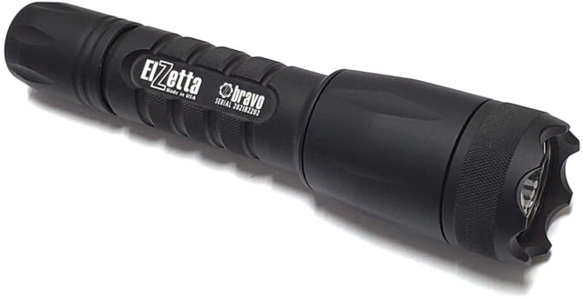 Elzetta Bravo 2-Cell Flashlight w/Crenellated Bezel Ring CR123 White 600 Lumens HC Head High/Low Tailcap Black - Elzetta