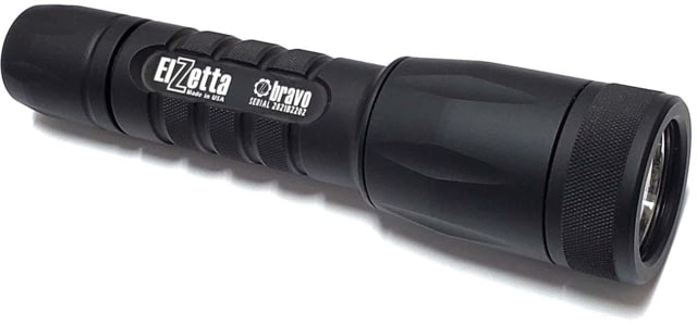 Elzetta Bravo 2-Cell Flashlight w/Standard Bezel Ring CR123 White 600 Lumens HC Head Rotary Tailcap Black - Elzetta