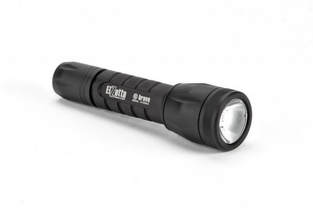 Elzetta Bravo 2-Cell LED Flashlight 850 Lumens w/Standard Bezel Ring High Output AVS Head Click Tailcap Black - Elzetta