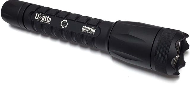 Elzetta Charlie 3-Cell Flashlight w/Crenellated Bezel Ring CR123 White 900 Lumens HC Head Rotary Tailcap Black - Elzetta