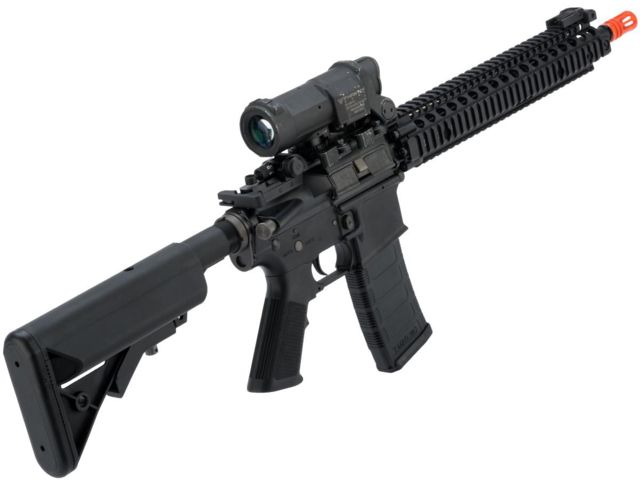 EMG Colt Licensed Daniel Defense M4A1 SOPMOD Block 2 Airsoft AEG M4A1 Black Large - EMG